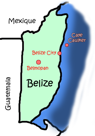 Situation géographique de Caye Caulker